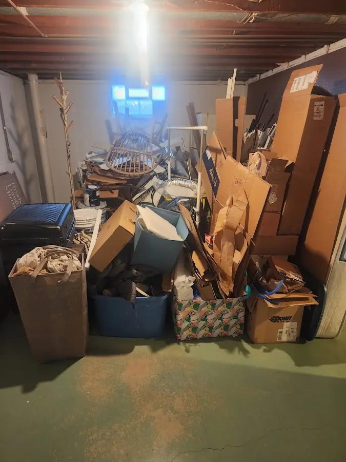 Roll-off dumpster container at job site for Construction Dumpster Rental in Garnett